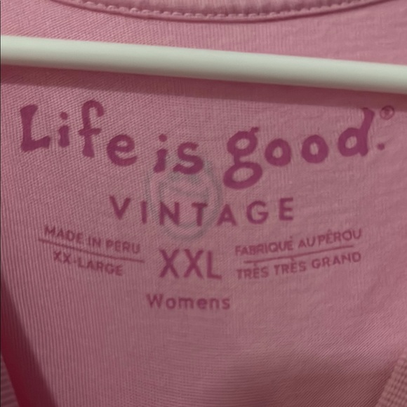 Life is Good Women's Pink Long Sleeve Shirt size XXL. NWOT - Picture 2 of 5